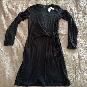 Aerie Long Sleeve Black Dress